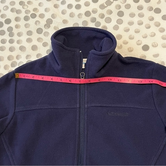 Columbia Fast Trek Full Zip Fleece Jacket Navy Blue Size Small - Picture 10 of 13